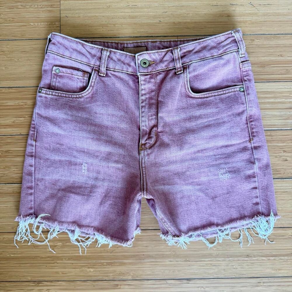 Pilcro Anthropologie Blush Pink Cutoff Denim Shorts Size 29